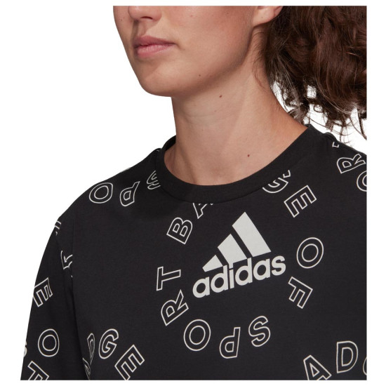Adidas Γυναικεία κοντομάνικη μπλούζα Essentials Logo Allover print
